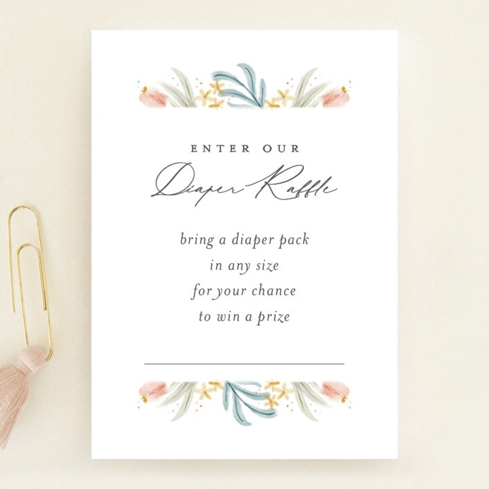 "Blooming Brunch" - Baby Shower Mini Insert Cards in Rose by Ashley DeMeyere - Front
