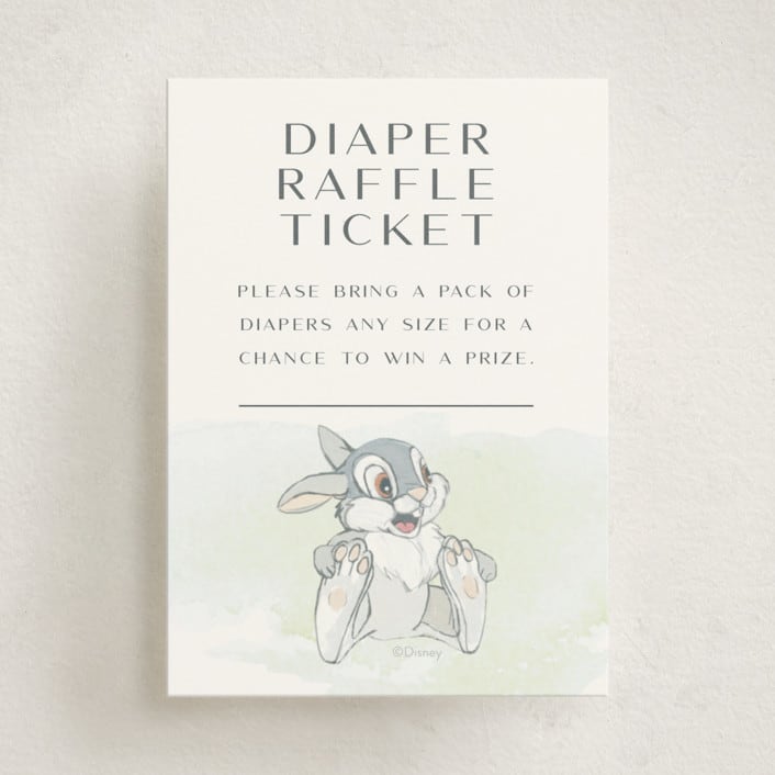 "Disney's Sweet Bambi" - Baby Shower Mini Insert Cards in Sunshine by Teju Reval - Front