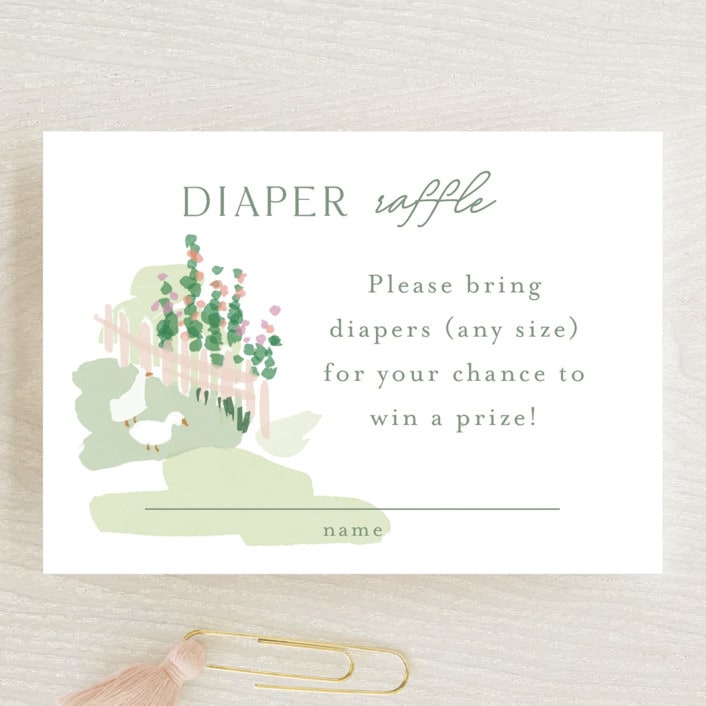"sweet countryside" - Baby Shower Mini Insert Cards in Meadow by Rebecca Durflinger - Front
