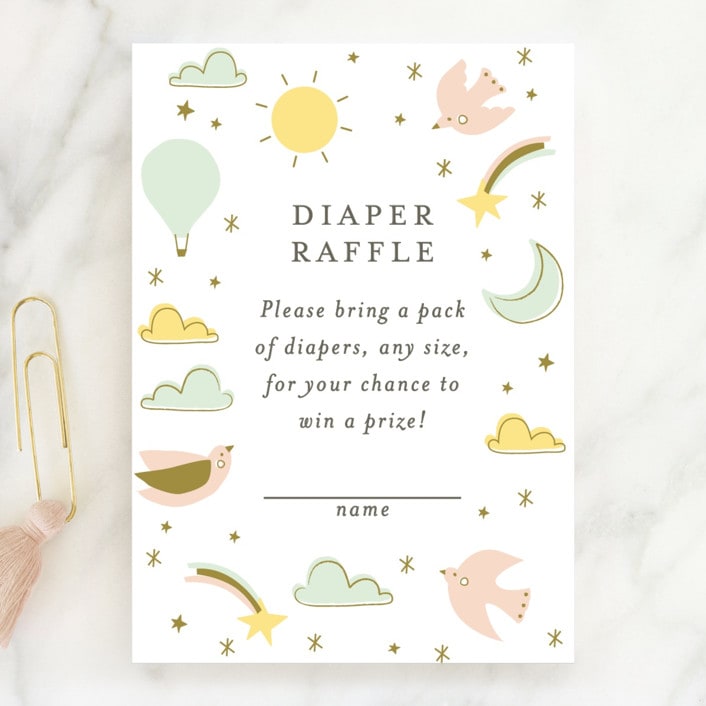 "magical adventure" - Baby Shower Mini Insert Cards in Mint by Angela Thompson - Front