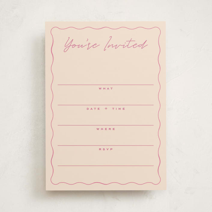 "candlesticks" - Fill-in Invitations in Bubblegum by Ellen Schlegelmilch - Front