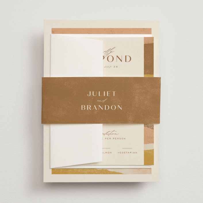 "Rustic Union" - Belly Bands in Sunset by Michelle Taylor - Assembled with Invitation
