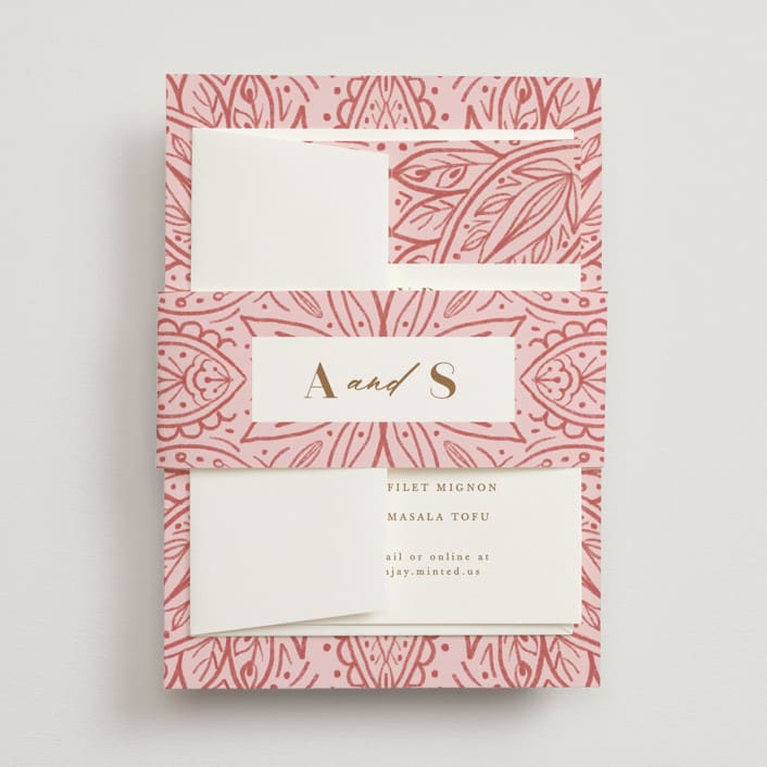 "AMAYA" - Belly Bands in Blush by Kanika Mathur - Assembled with Invitation