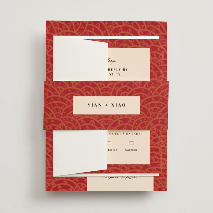 "Mizu Pattern" - Belly Bands in Ruby by Kanika Mathur - Assembled with Invitation