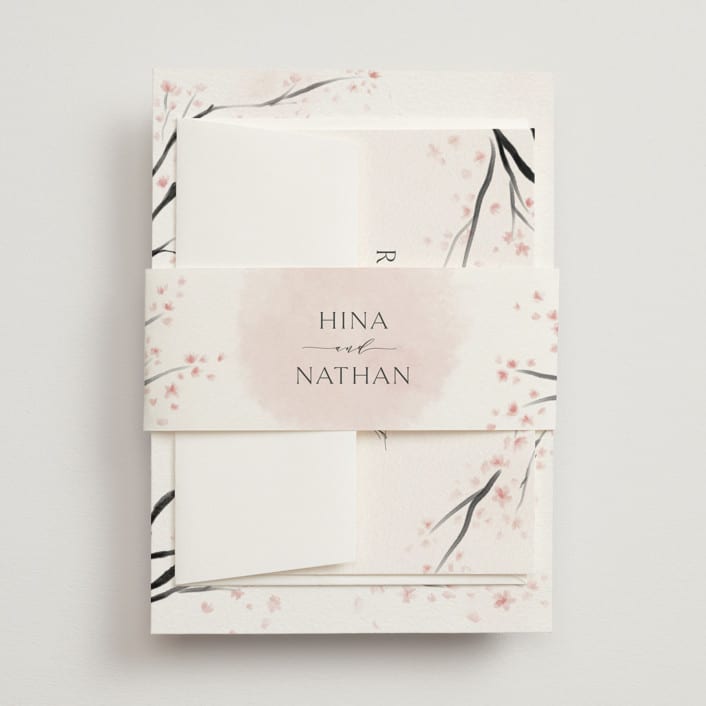 "Cherry Blossoms" - Belly Bands in Cherry Blossom by Stephanie Hawkes - Assembled with Invitation