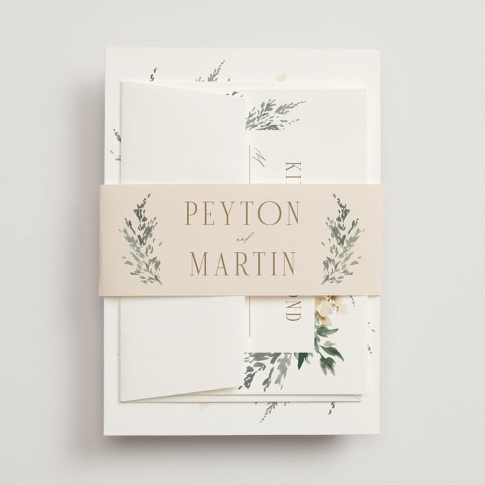 "Sprigs of Joy" - Belly Bands in Pearl by Leah Bisch - Assembled with Invitation