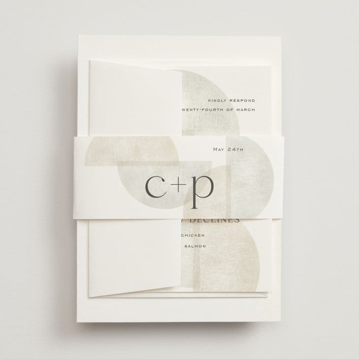 "Camille" - Belly Bands in Stone by Jackie Crawford - Assembled with Invitation