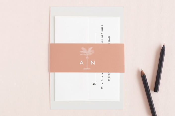 "Palm" - Belly Bands in Salmon by Lauren Chism - Assembled with Invitation