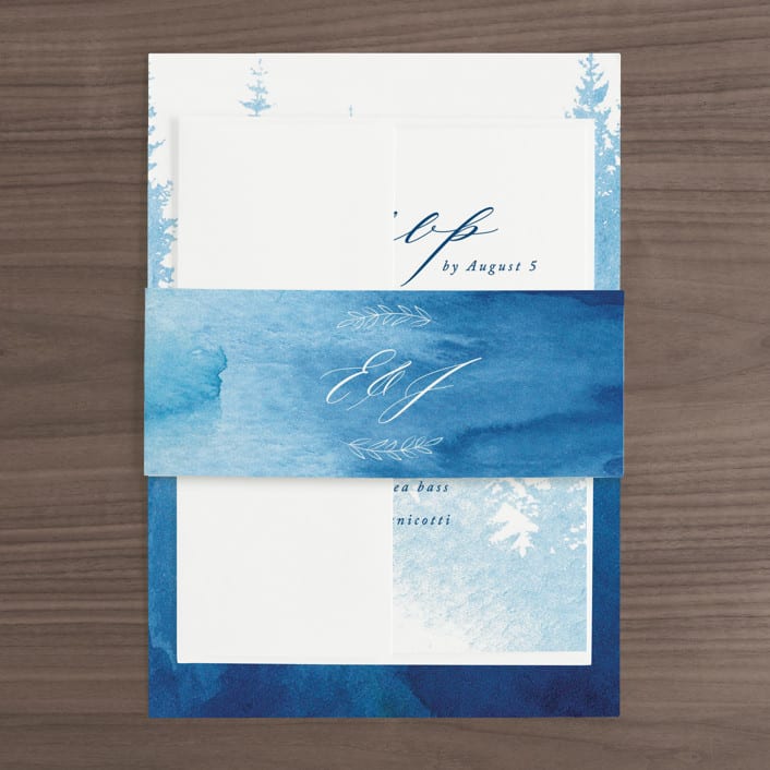 "misty forest" - Belly Bands in Navy by Ariel Rutland - Assembled with Invitation