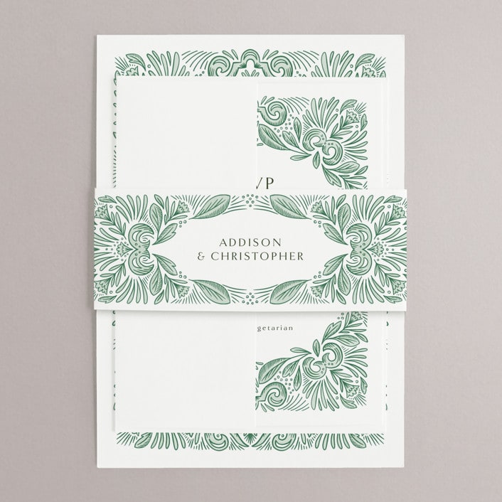 "Ornate" - Belly Bands in Sage by Jen Owens - Assembled with Invitation