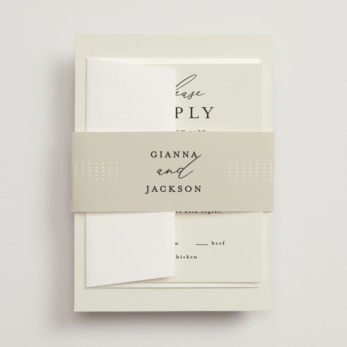 "Love and Faith" - Belly Bands in Vanilla by Louise Kay - Assembled with Invitation