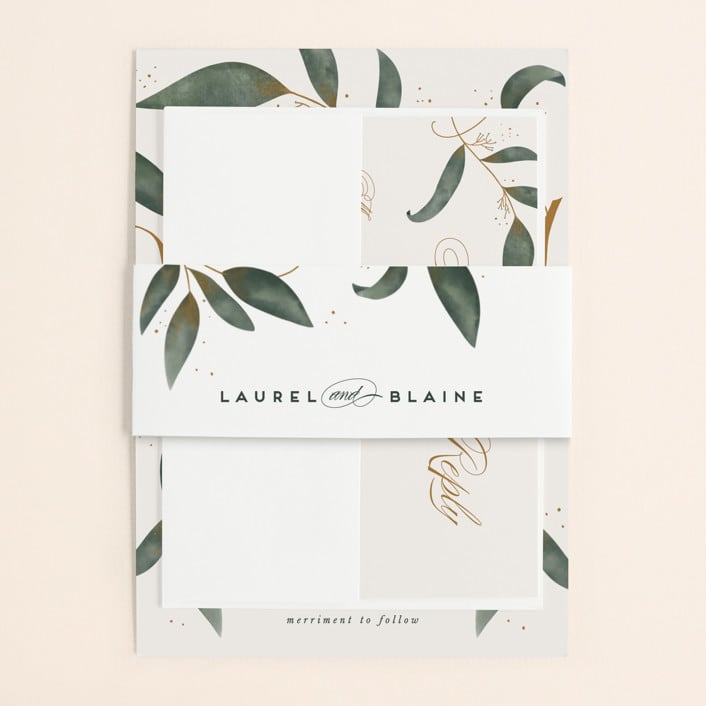 "Love Grows" - Belly Bands in Leaf by Leah Bisch - Assembled with Invitation