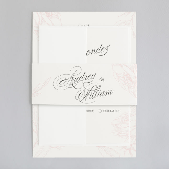 "Flora" - Belly Bands in Blush by Nicoletta Savod - Assembled with Invitation