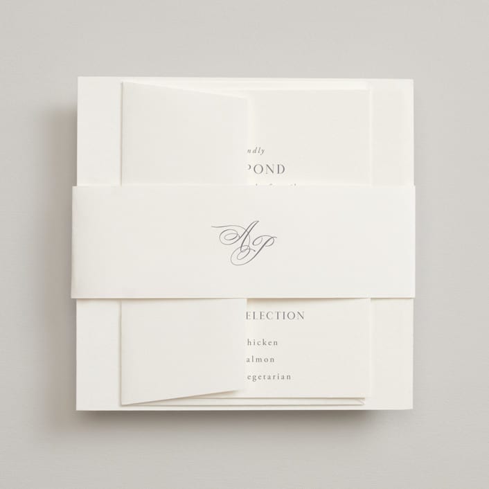 "Regal" - Belly Bands in Snow by Melinda Denison - Assembled with Invitation