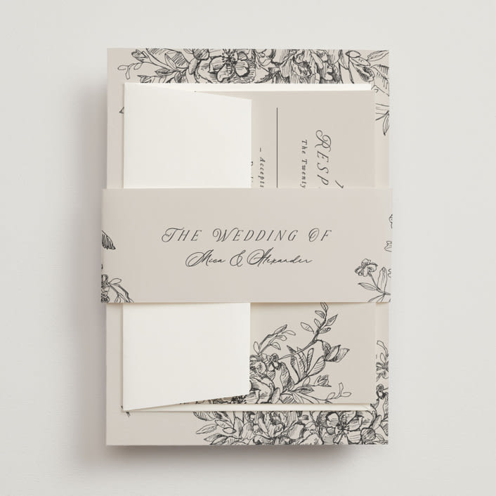 "etched floral" - Belly Bands in Stone by Phrosné Barwood - Assembled with Invitation