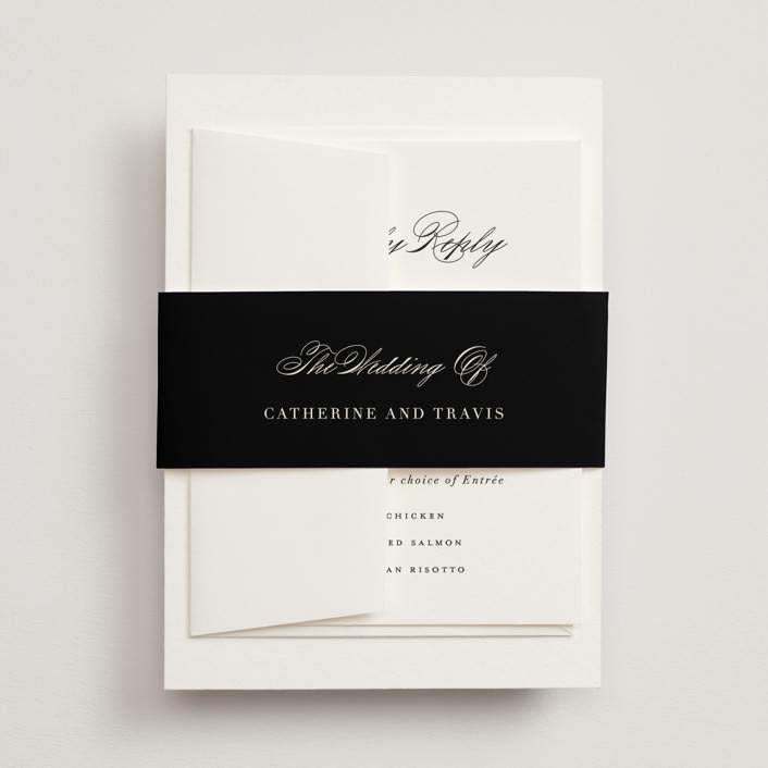 "Classically Elegant" - Belly Bands in Snow by Brandy Folse - Assembled with Invitation