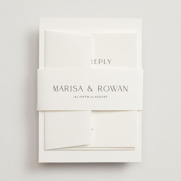 "Classic Chic" - Belly Bands in Pearl by Shirley Lin Schneider - Assembled with Invitation