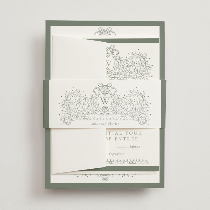 "Ornate sketched frame" - Belly Bands in Forest by Jackie Crawford - Assembled with Invitation