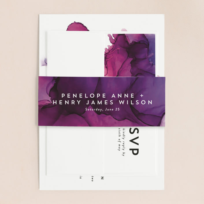 "saturated" - Belly Bands in Plum by Erin Deegan - Assembled with Invitation