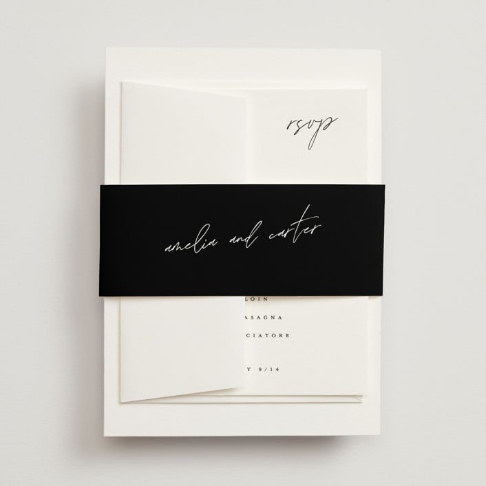 "Slate" - Belly Bands in Bridal Veil by Up Up Creative - Assembled with Invitation