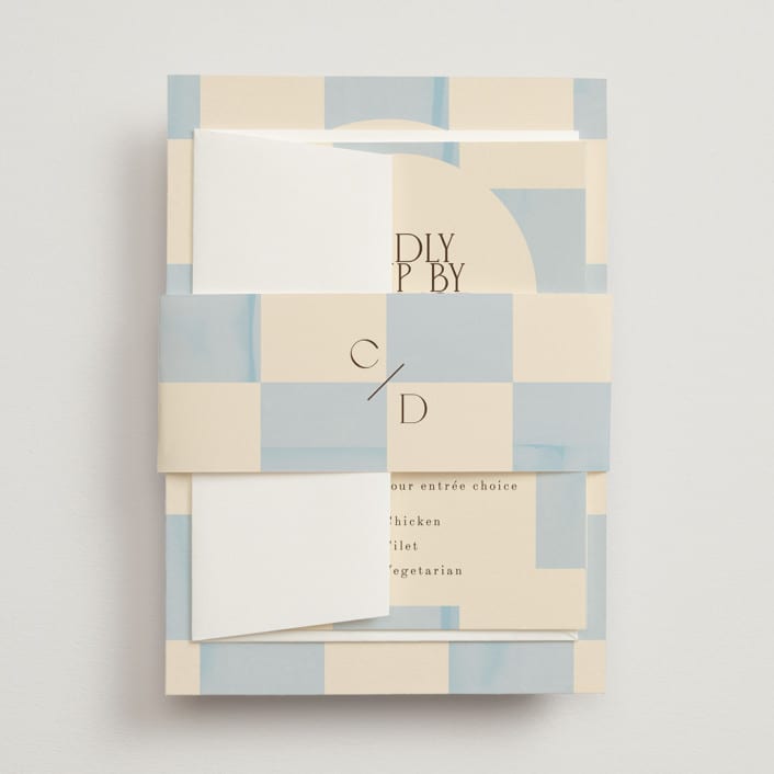 "Checker Wash" - Belly Bands in Ivory by Baumbirdy - Assembled with Invitation