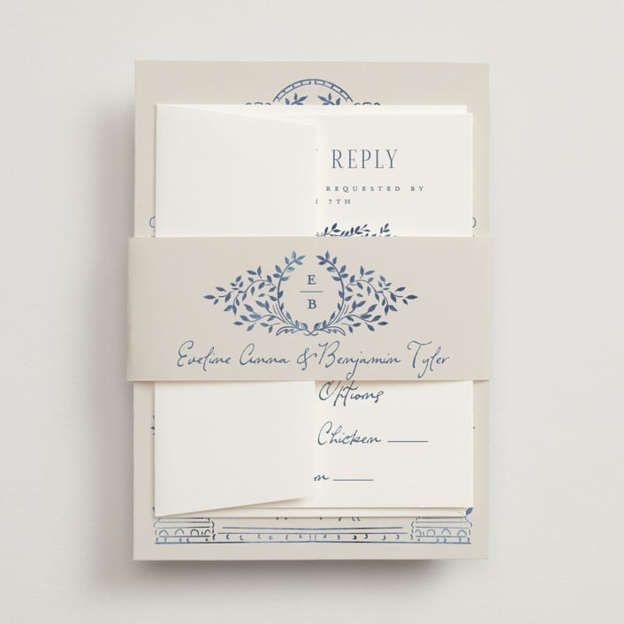 "Pavilion" - Belly Bands in Navy by Petra Kern - Assembled with Invitation
