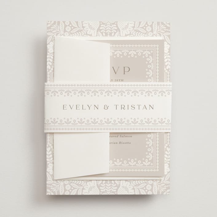 "Lace Trim" - Belly Bands in Cream by Kristen Smith - Assembled