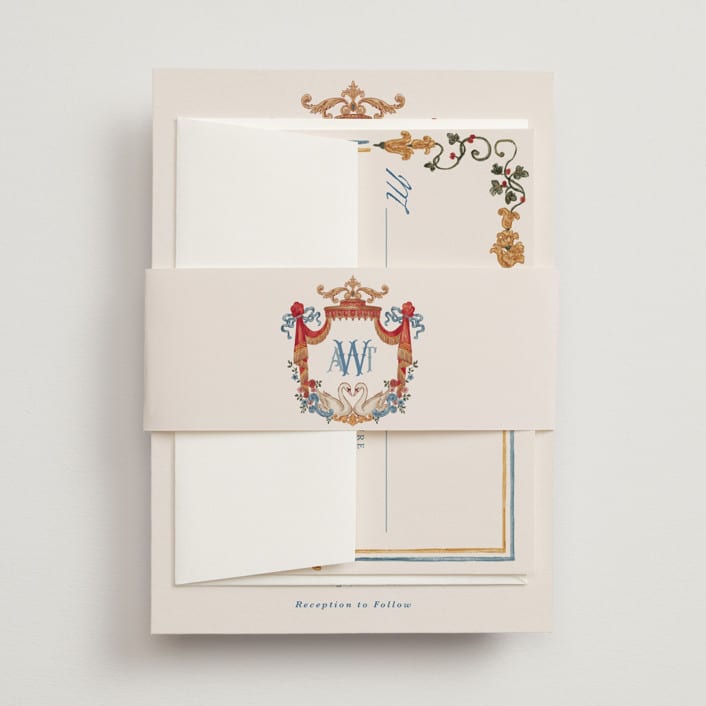 "Swan Crest" - Belly Bands in Royal by Cass Loh - Assembled