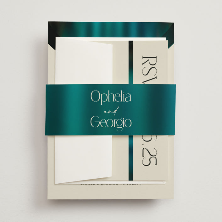 "Spectrum" - Belly Bands in Teal by Heather Schertzer - Assembled with Invitation