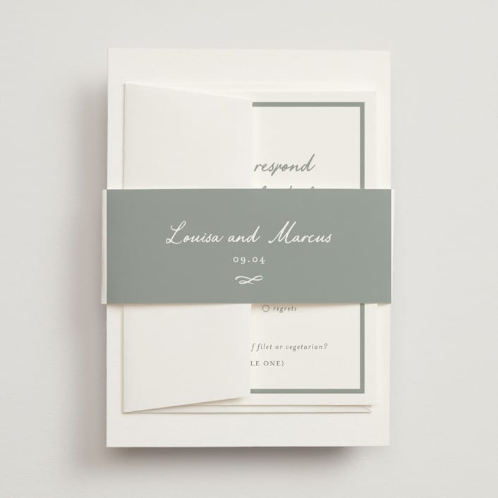 "signature monogram" - Belly Bands in Sage by Sara Hicks Malone - Assembled with Invitation