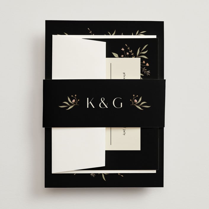 "Garden Moonlight" - Belly Bands in Ink by Katherine Moynagh - Assembled with Invitation