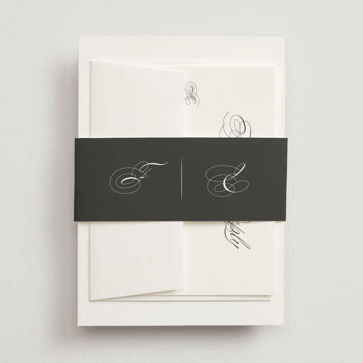 "Vow" - Belly Bands in Tuxedo by Leah Bisch - Assembled with Invitation