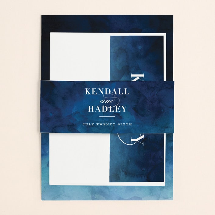"Indigo Sea" - Belly Bands in Ocean by Kelly Schmidt - Assembled with Invitation