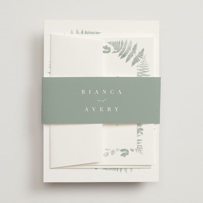 "Gilded Woodland" - Belly Bands in Fern by Kristie Kern - Assembled with Invitation