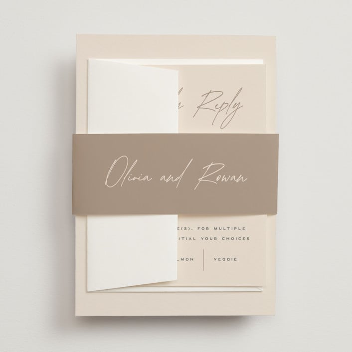 "Sunset Beach" - Belly Bands in Sand by Owl and Toad - Assembled with Invitation