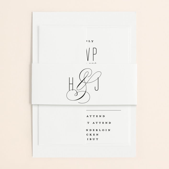 "Scripted Ampersand" - Belly Bands in Midnight by Roxy Cervantes - Assembled with Invitation