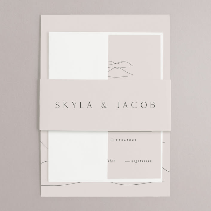 "Mountains" - Belly Bands in Ivory by Angela Thompson - Assembled with Invitation