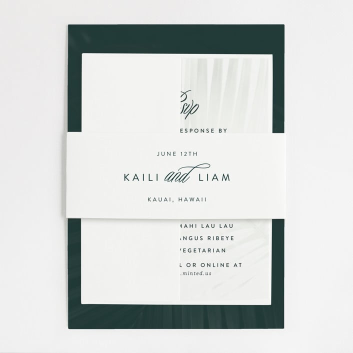 "Palm Layers" - Belly Bands in Palm Frond by Jill Means - Assembled with Invitation