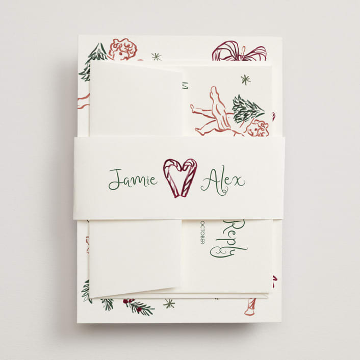 "Holidays ink doodles" - Belly Bands in Enchanted Holiday by Cass Loh - Assembled with Invitation