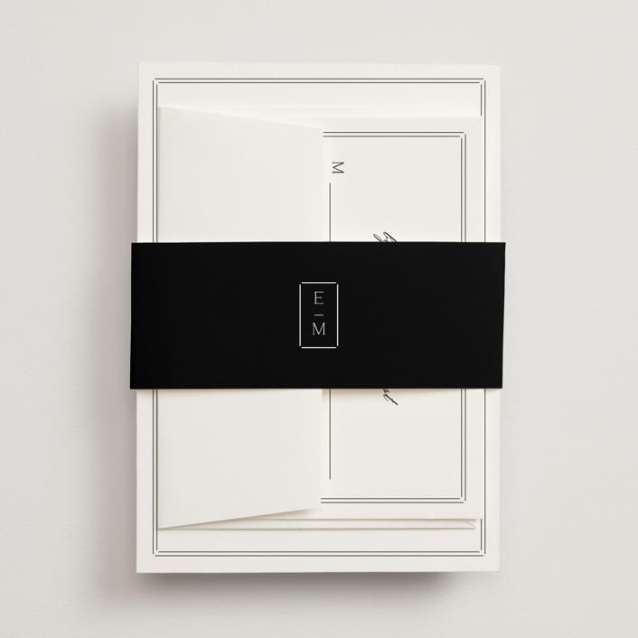 "Stripe Bevel" - Belly Bands in Salt by Amy Kross - Assembled with Invitation