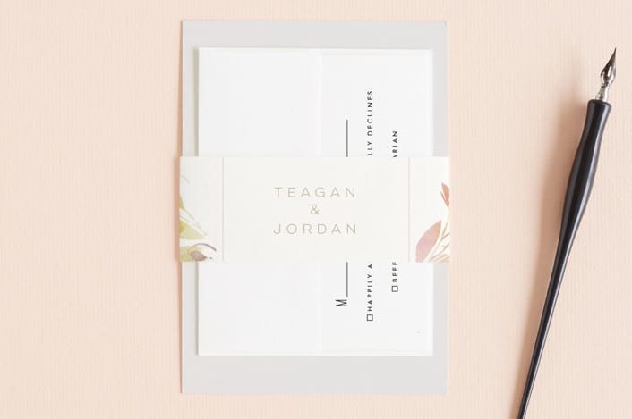 "Garden" - Belly Bands in Peach by Lori Wemple - Assembled with Invitation