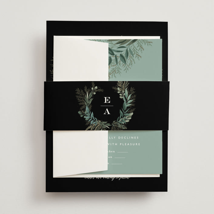 "Forest Crest" - Belly Bands in Obsidian by Alethea and Ruth - Assembled with Invitation