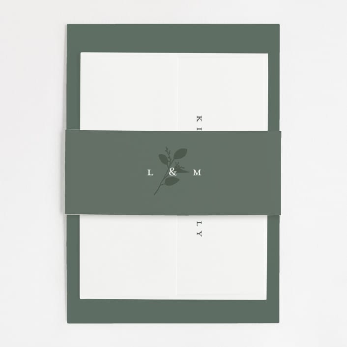 "Falling Branch" - Belly Bands in Eucalyptus by Amy Kross - Assembled with Invitation