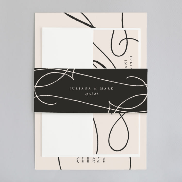 "Fountain Pen" - Belly Bands in Creme by Erin L. Wilson - Assembled with Invitation