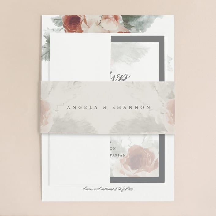 "rose drop" - Belly Bands in Rose by Cass Imagines - Assembled with Invitation