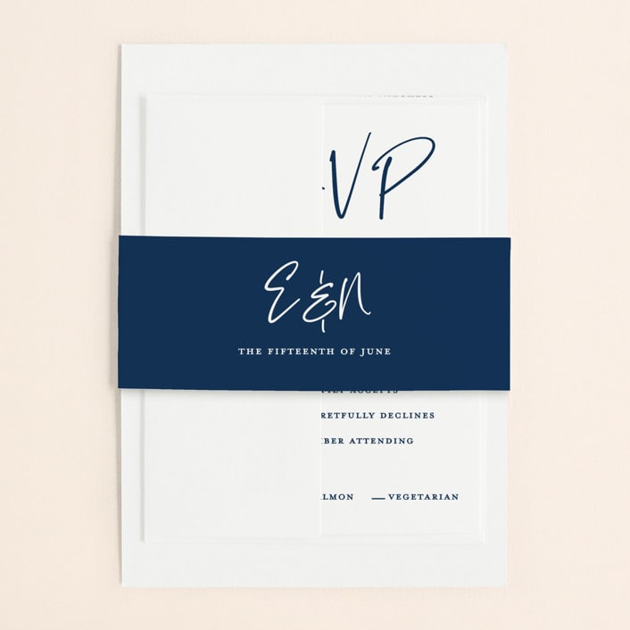 "Semi Formal" - Belly Bands in Navy by Kerry Doyle - Assembled with Invitation