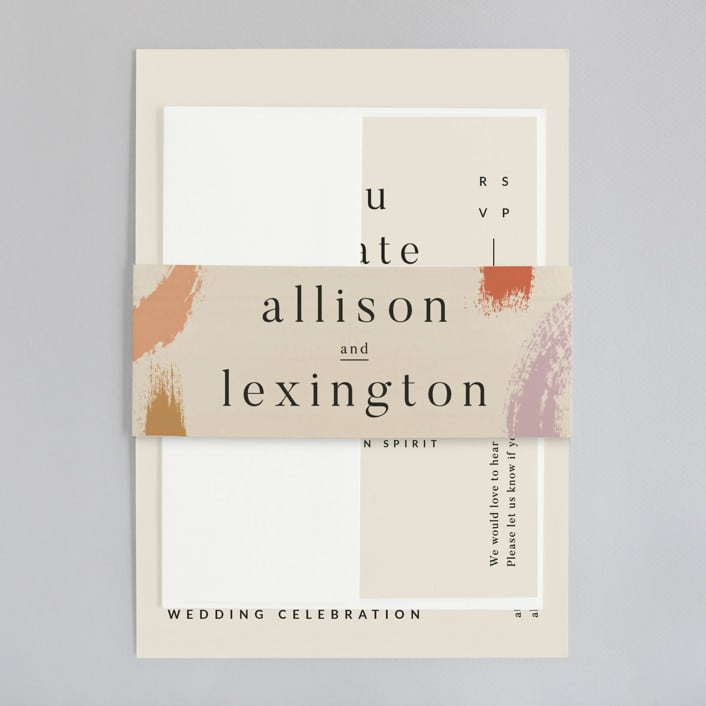 "Lineup" - Belly Bands in Latte by Jennifer Lew - Assembled with Invitation