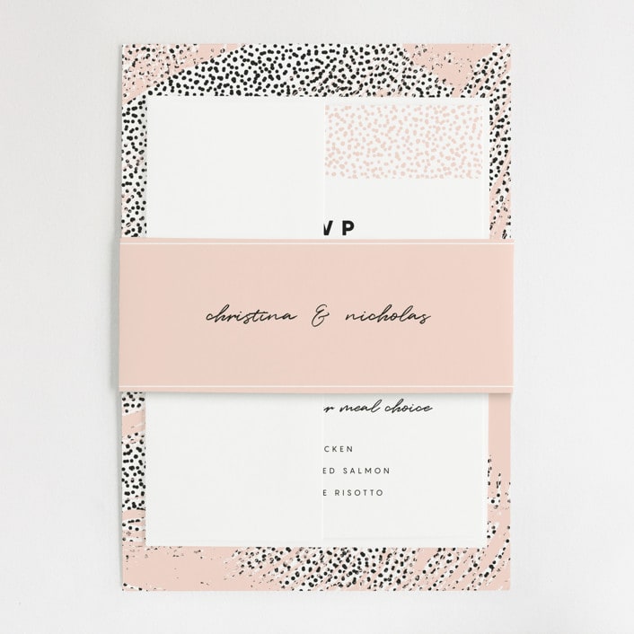 "Textured Dots" - Belly Bands in Blush by Emily Sabol Goss - Assembled with Invitation