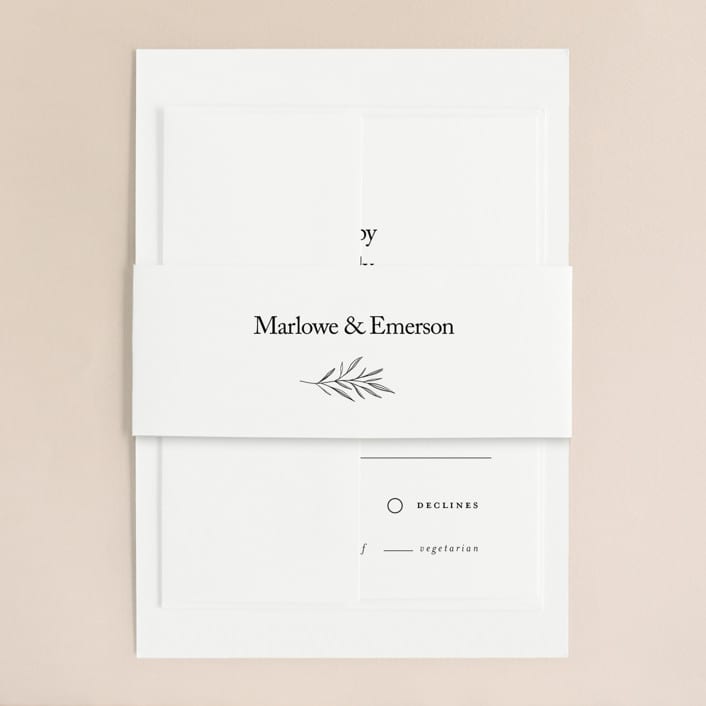 "Marlowe" - Belly Bands in Classy White by Kelly Schmidt - Assembled with Invitation
