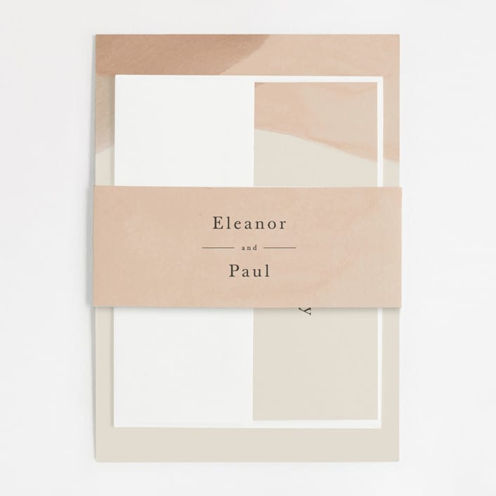 "Desert Wash" - Belly Bands in Peach by Amy Kross - Assembled with Invitation